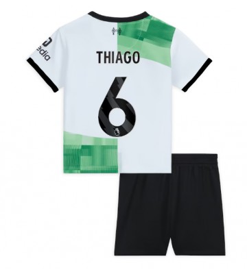 Lacne Dětský Futbalové dres Liverpool Thiago Alcantara #6 2023-24 Krátky Rukáv - Preč (+ trenírky)
